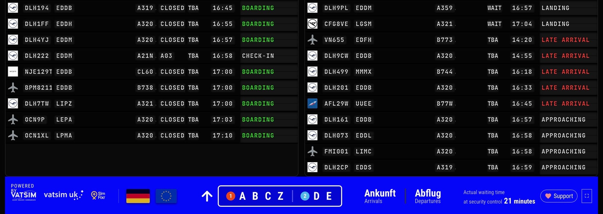 FlightBoard: Real-Time VATSIM Flight Information Display System