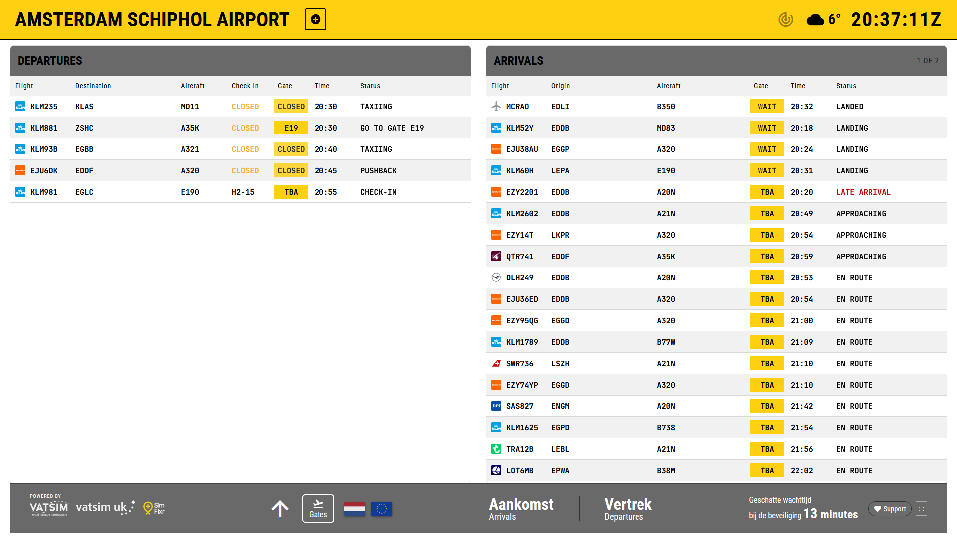 FlightBoard: Real-Time VATSIM Flight Information Display System
